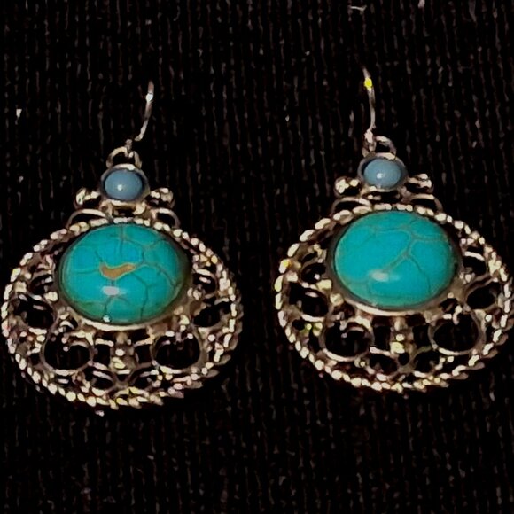 Dangle and Drop Earrings 5 Pairs including Filigree, Abstract, Meenakari, Beaded - Picture 2 of 8